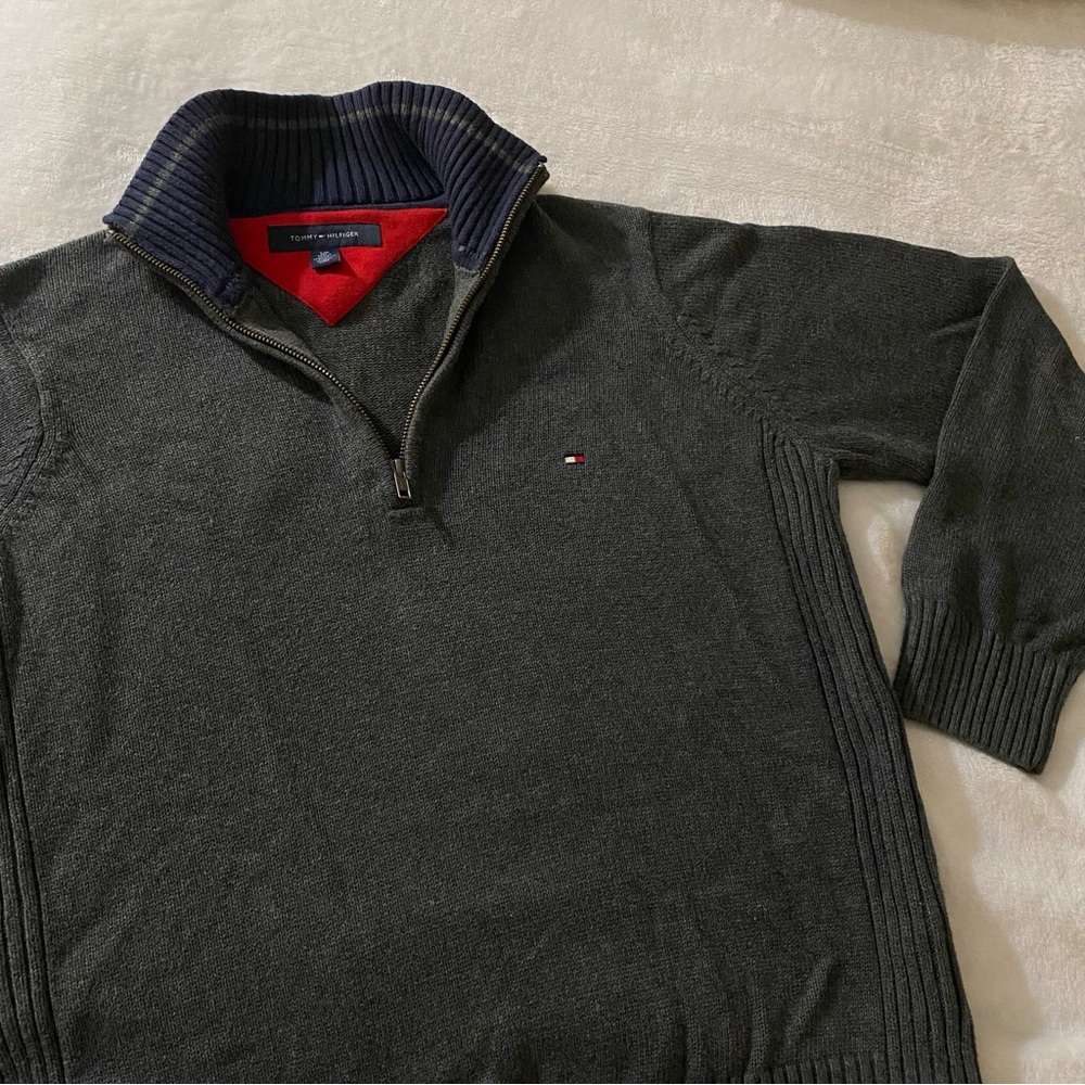 Tommy Hilfiger Men’s 1/4 Zip Sweater Workwear Size S